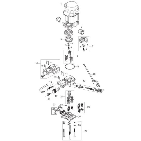 Motor Pump Assembly for Nilfisk