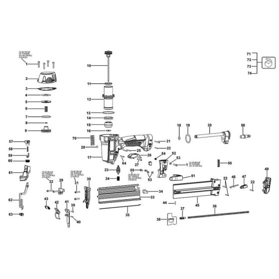 Main Assembly for DeWalt DPN1850