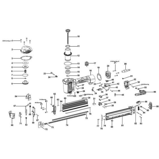 Main Assembly for DeWalt Nailers