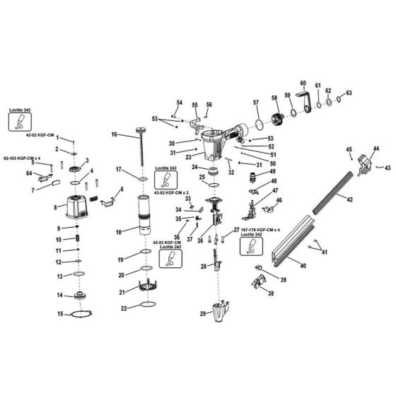 DeWalt DPN250MCN Assembly