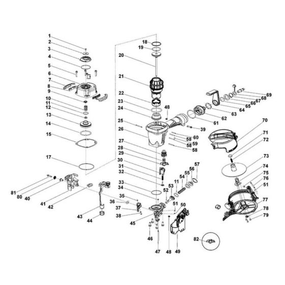 Main Assembly for DeWalt Nailers