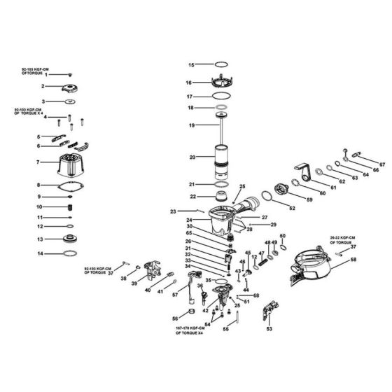 Main Assembly for DeWalt DPN75C