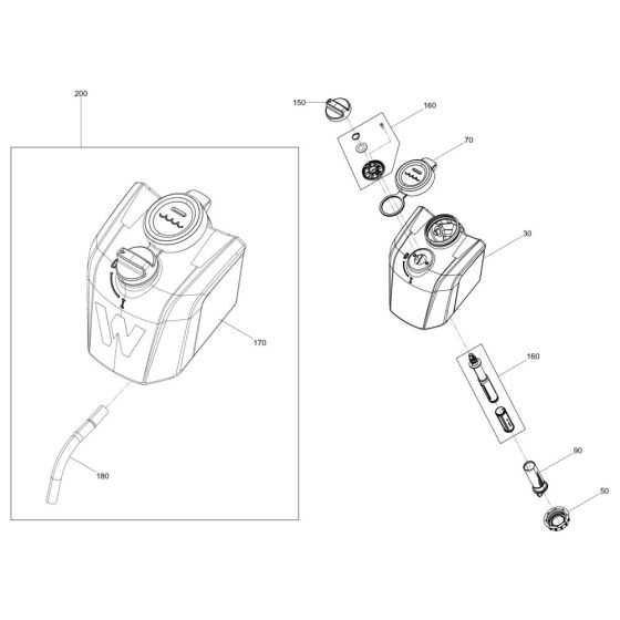 Water Tank Assembly for Wacker DPS2050H Plate Compactor