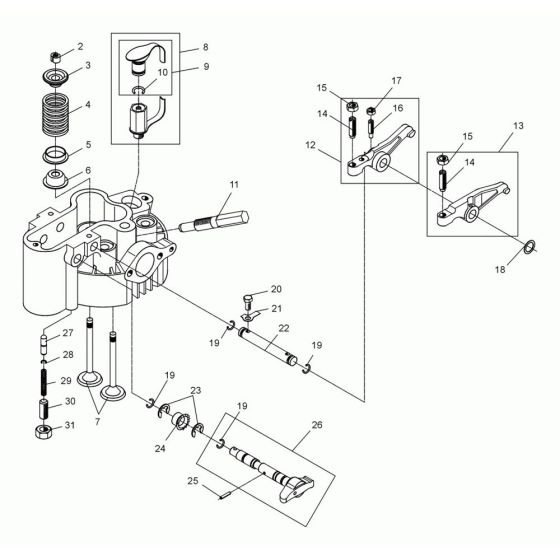 Cylinder Head for Wacker DPS3060