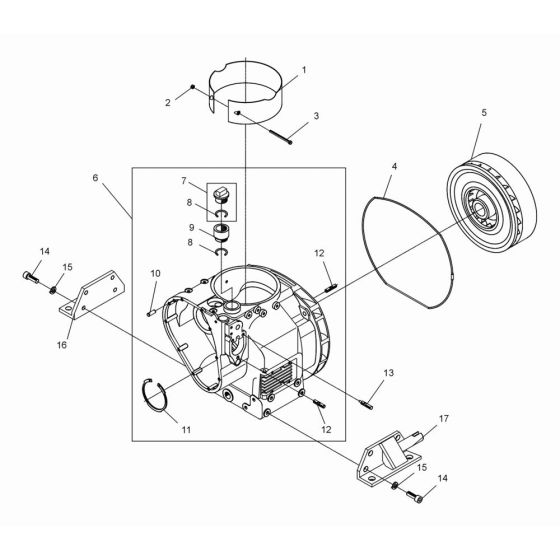 Crankcase Assembly for Wacker DPS3060