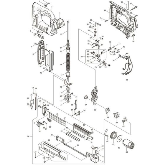 Main Assembly for Makita DPT350RFE