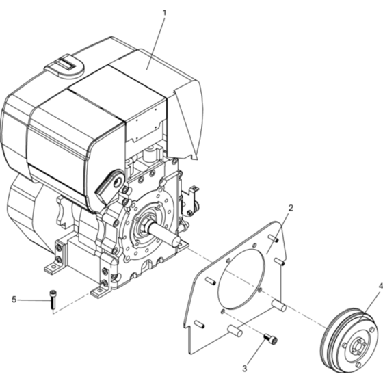 Engine Complete Assembly for Wacker DPU2540H-5000610035 (Diesel-Recoil Starter) Rev.100 Reversible Plate Compactor