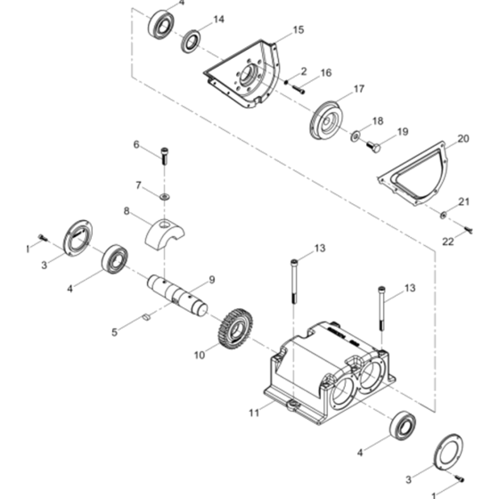 Exciter 1 Assembly for Wacker DPU3060H-5000011552 Rev.101 Plate Compactor