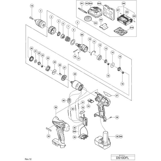 Main Assembly for Hikoki DS10DFL