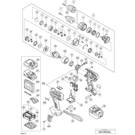 Hikoki DS14DSAL Assembly