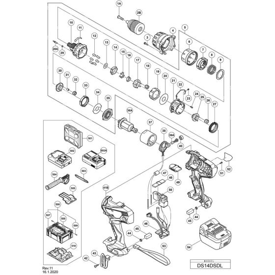 Hikoki DS14DSDL Assembly