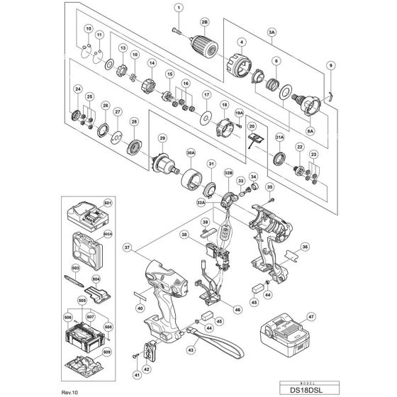 Hikoki DS18DSL Assembly