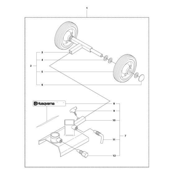 Base Plate Assembly for Husqvarna DS 40 Gyro Drill Stand
