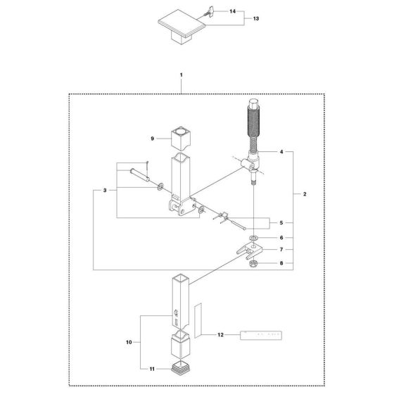Expandable Column Assembly for Husqvarna DS 40 Gyro Drill Stand