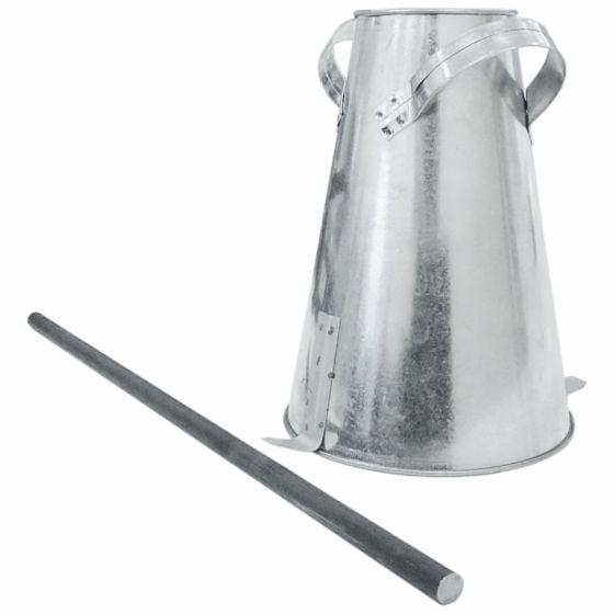 Slump Cone and Rod Set for Testing Concrete Consistency
