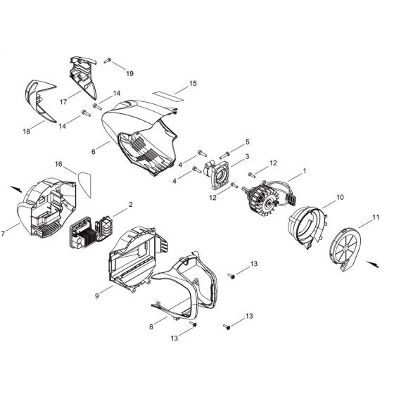 Motor for ECHO DSRM-2600/U