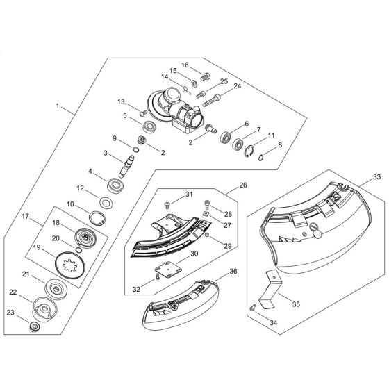 Gear Case & Shield for ECHO