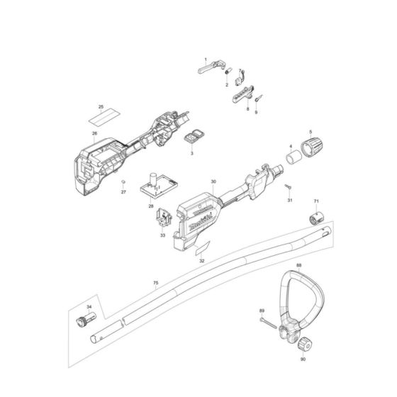 Makita DUR184LZ Assembly