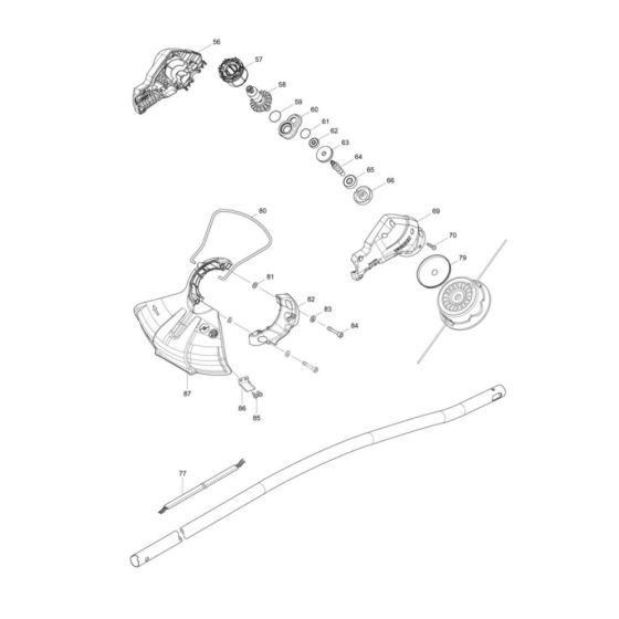 Housing, Shield for Makita DUR184LZ