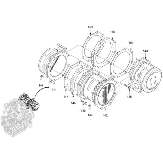Exhaust Filter for Hamm DV+ 70i