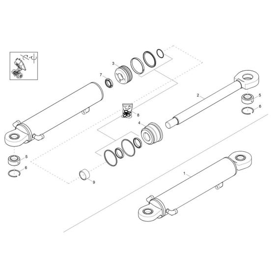 Boom Offset Cylinder Assembly