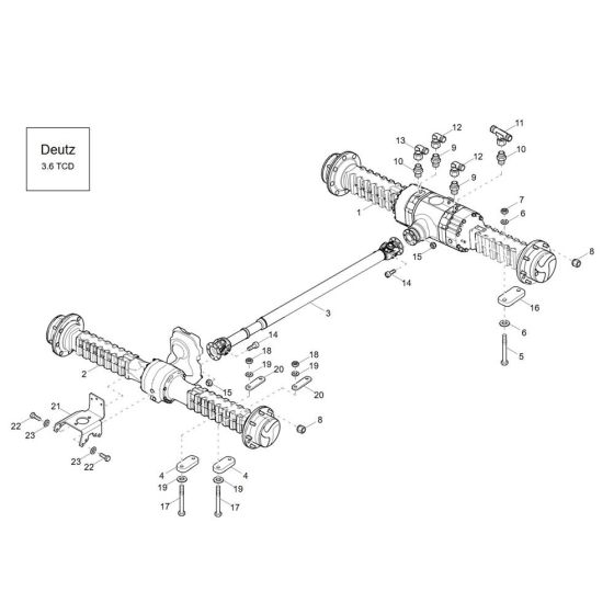 Axle Assembly for Wacker DV60-2