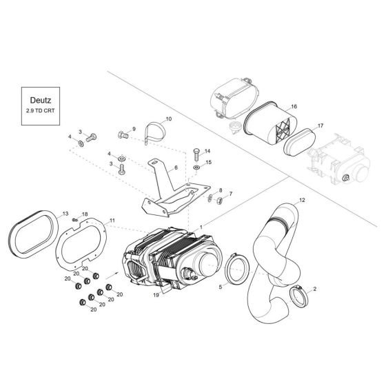 Air Cleaner for Wacker DV60-2