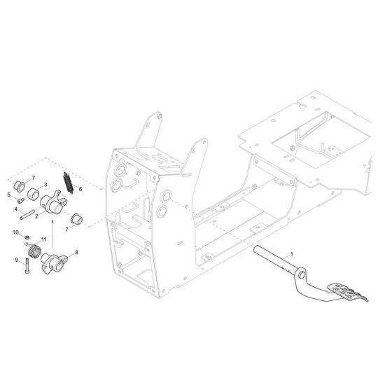 Foot Brake Assembly for Wacker DV60-2