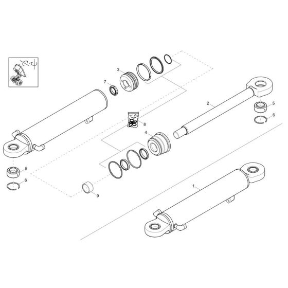 Boom Offset Cylinder Assembly