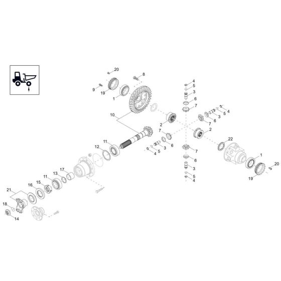 Differential Axle for Wacker DV60-2