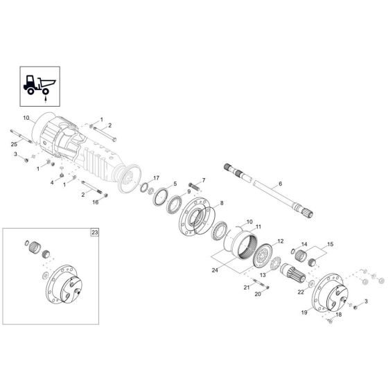 Axle Case & Wheel Hub Assembly