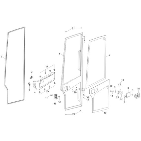 Door Assembly for Wacker DV60