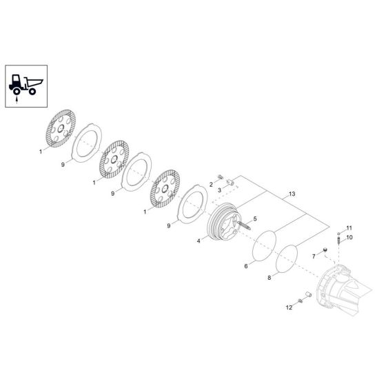 Brake Assembly for Wacker DV90-2