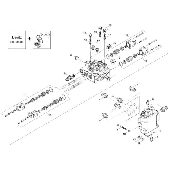Control Valve for Wacker DV90-2