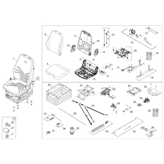 Seat Assembly for Wacker DV90-2