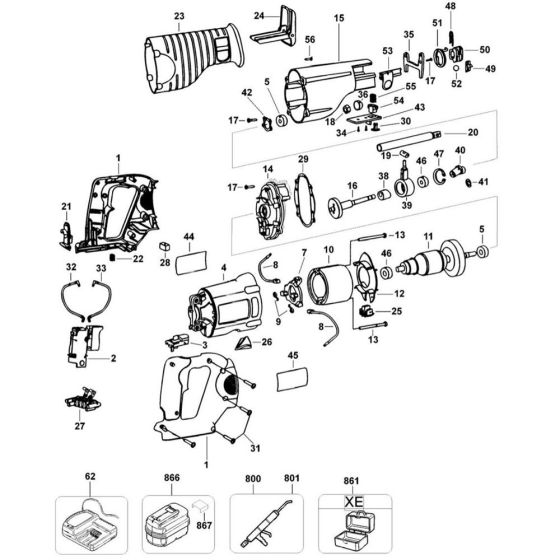DeWalt DW008K Main Assembly