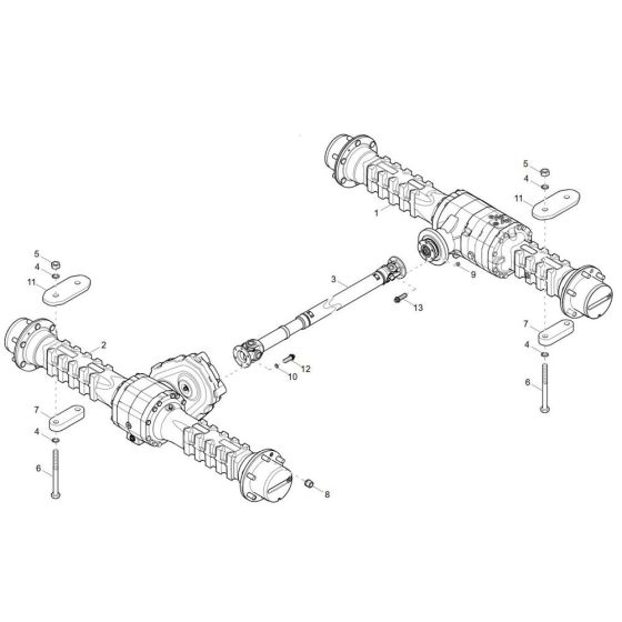 Axle Assembly for Wacker DW30-2