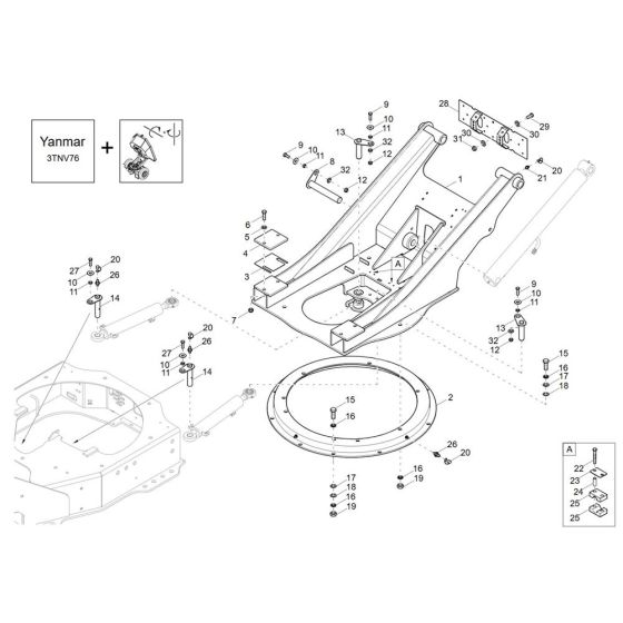 Swing Bracket for Wacker DW30-2