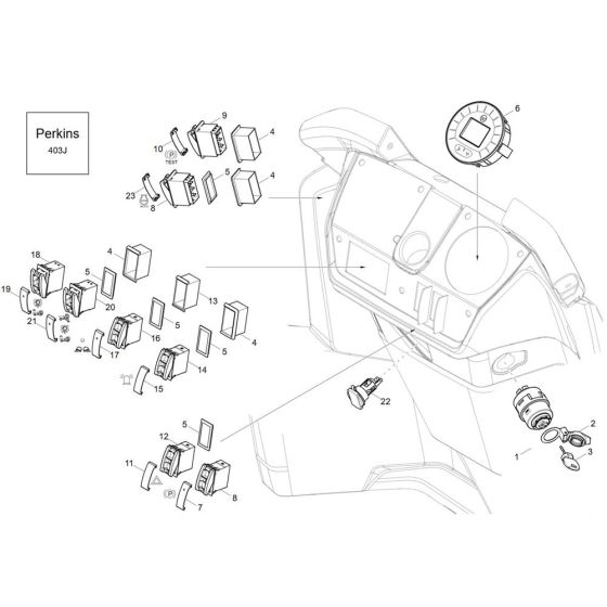 Instrument Panel for Wacker DW30-2