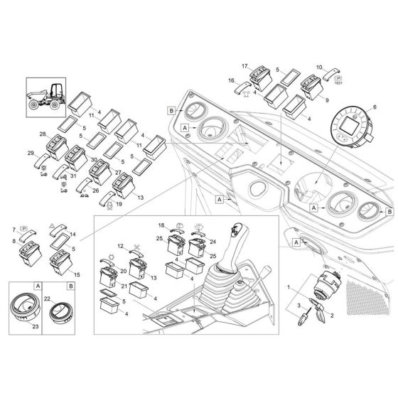 Instrument Panel for Wacker DW30-2