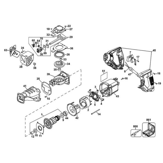 DeWalt DW304PK Type 5 Assembly