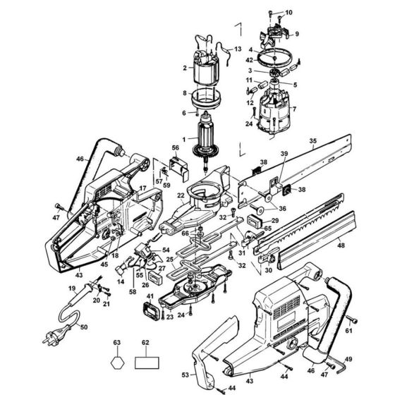 Main Assembly for DeWalt DW391