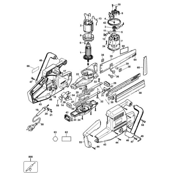 Main Assembly for DeWalt DW392