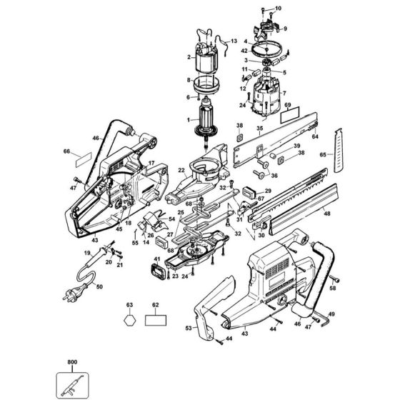 Main Assembly for DeWalt DW393