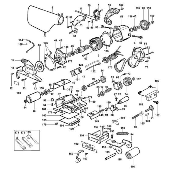 Main Assembly for DeWalt DW650E