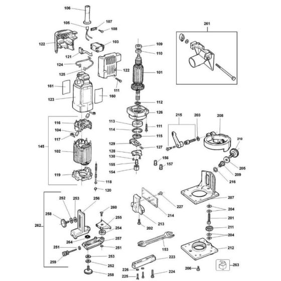 Main Assembly for DeWalt DW670K