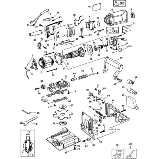 DeWalt DW682K Main Assembly