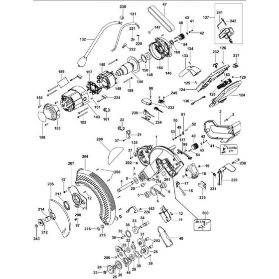 DeWalt DW718XPS Main Assembly