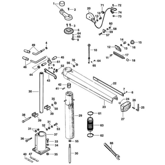Main Assembly for DeWalt DW721