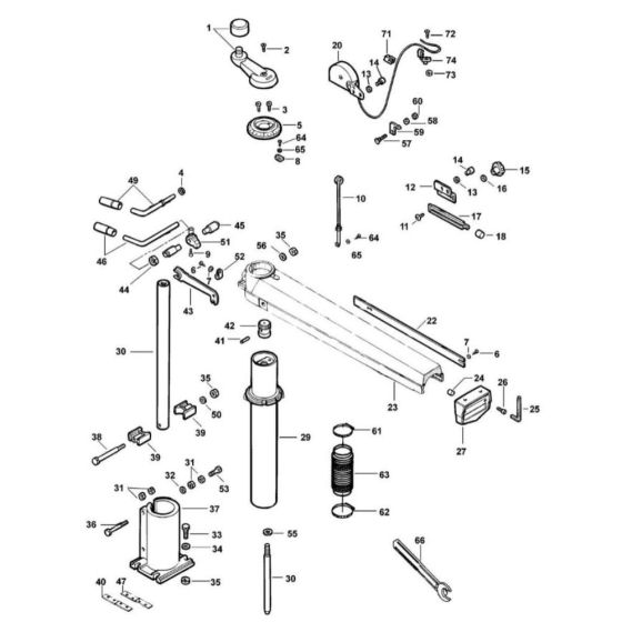 Main Assembly for DeWalt DW726